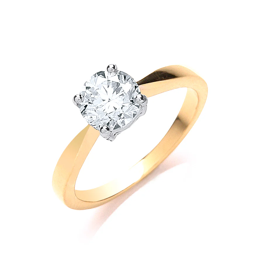 18ct Gold 1.0ct Diamond Solitaire Ring