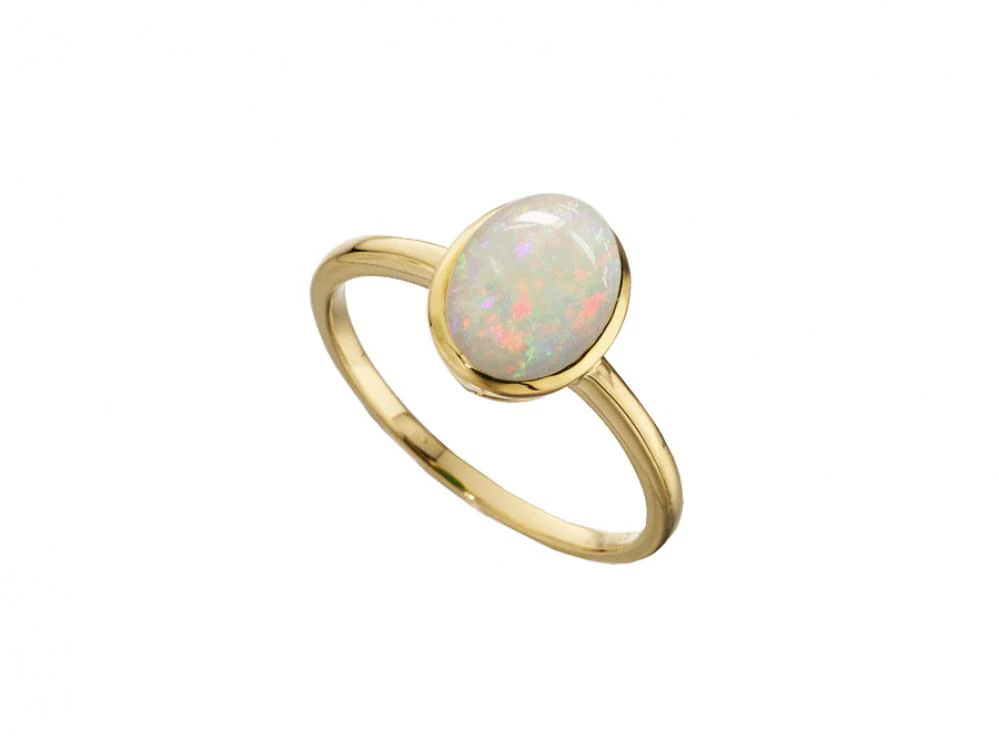 9ct Gold Oval Opal Ring