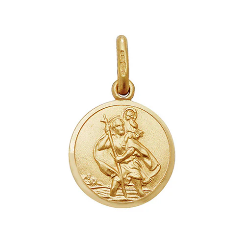 9ct Gold Small St Christopher Pendatnt