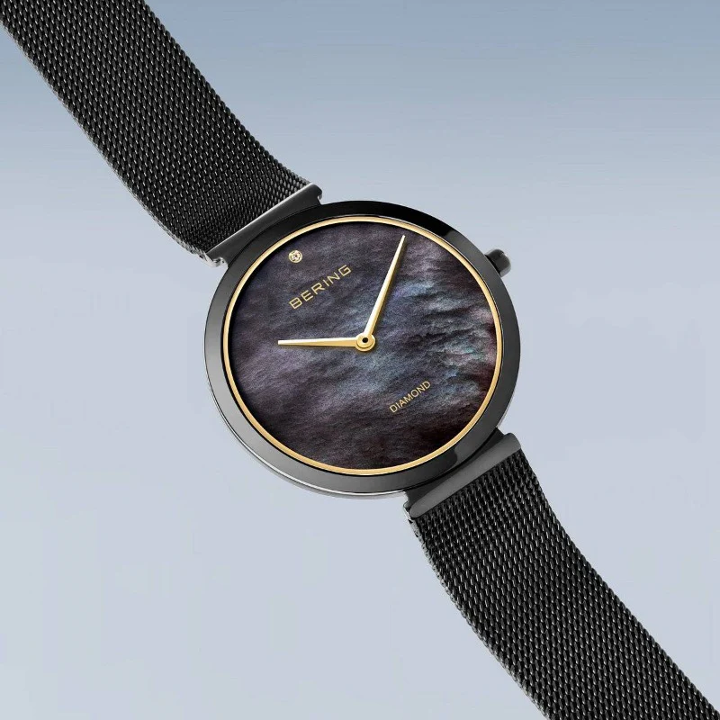 Bering Black Ladies Watch with Diamond 18132-132 - Image 3