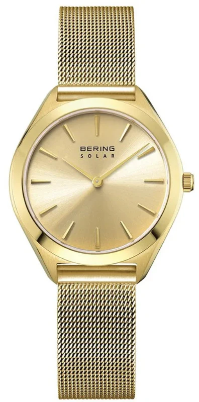 Bering Ladies Solar Watch in Gold