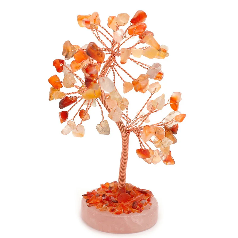 Carnelian Crystal Tree With Round Base