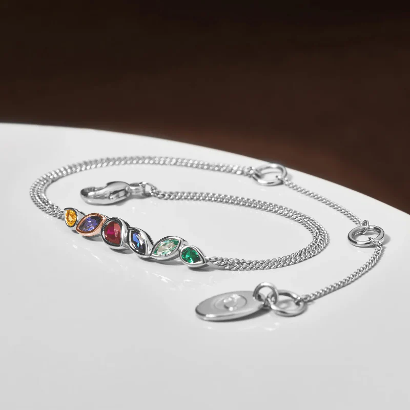 Clogau CariadĀ® Sterling Silver Lab-Grown Multi-Stone Bracelet - Image 2
