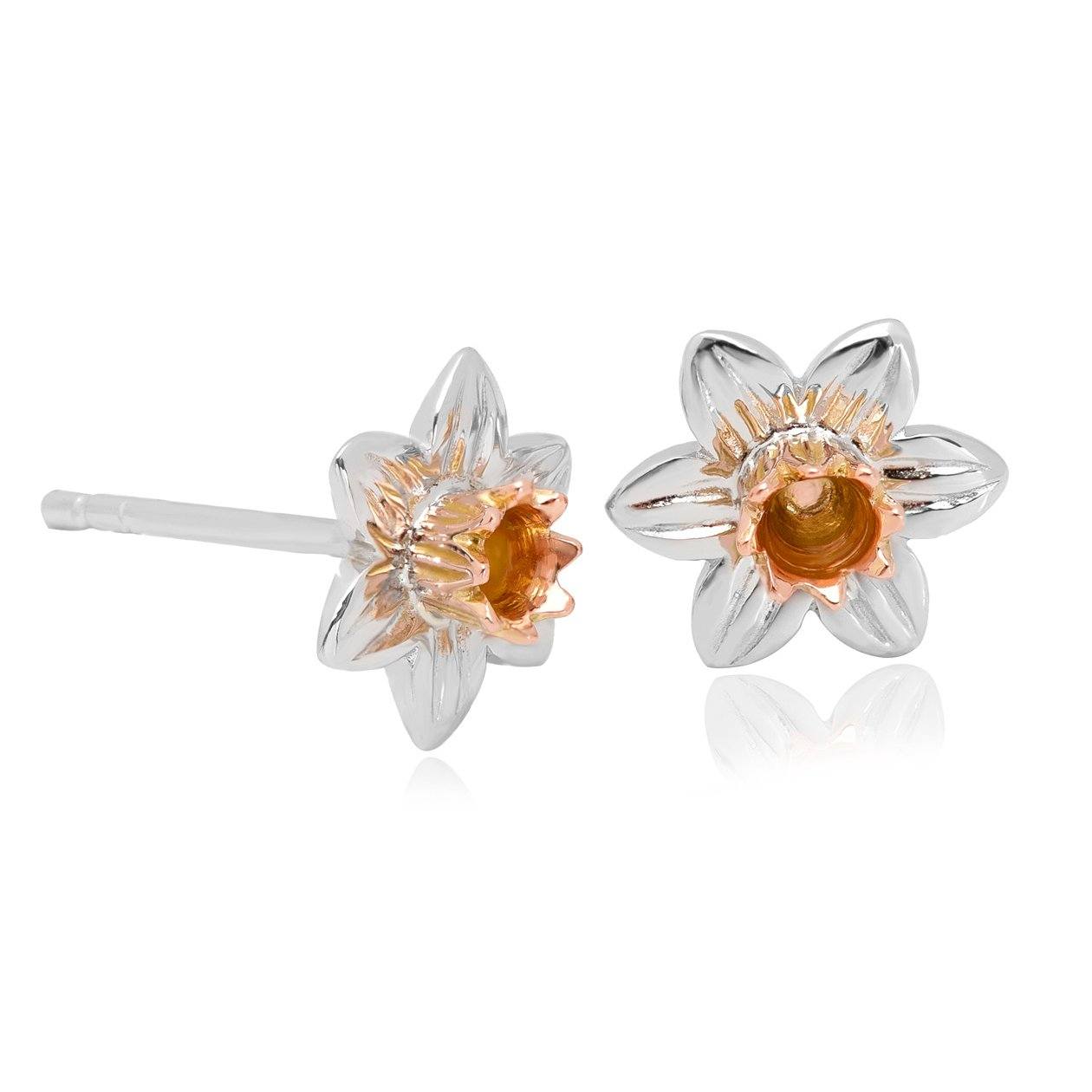 Clogau® Nature's Wonder Sterling Silver Daffodil Stud Earrings