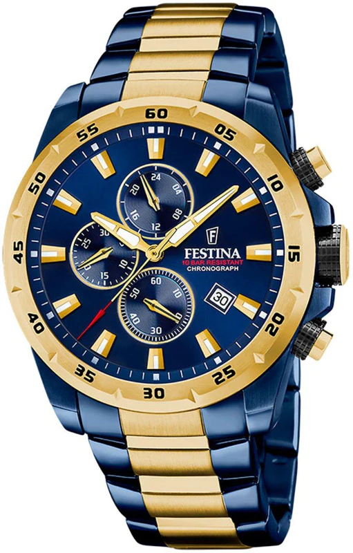 Festina Men's Chronobike Sports Watch in Blue & Gold F20564/1