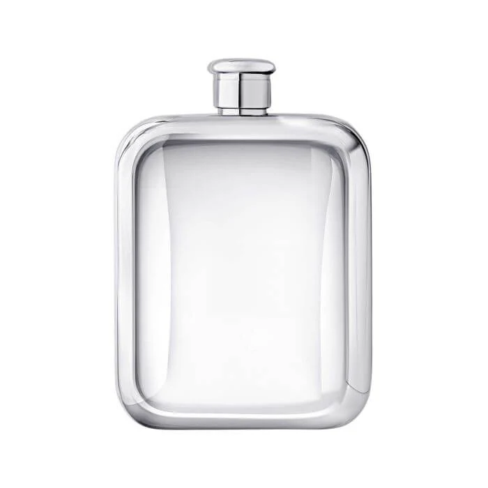 Fred Bennett Steel Hip Flask with Brown Leather Sleeve (Free Engraving) - Image 2
