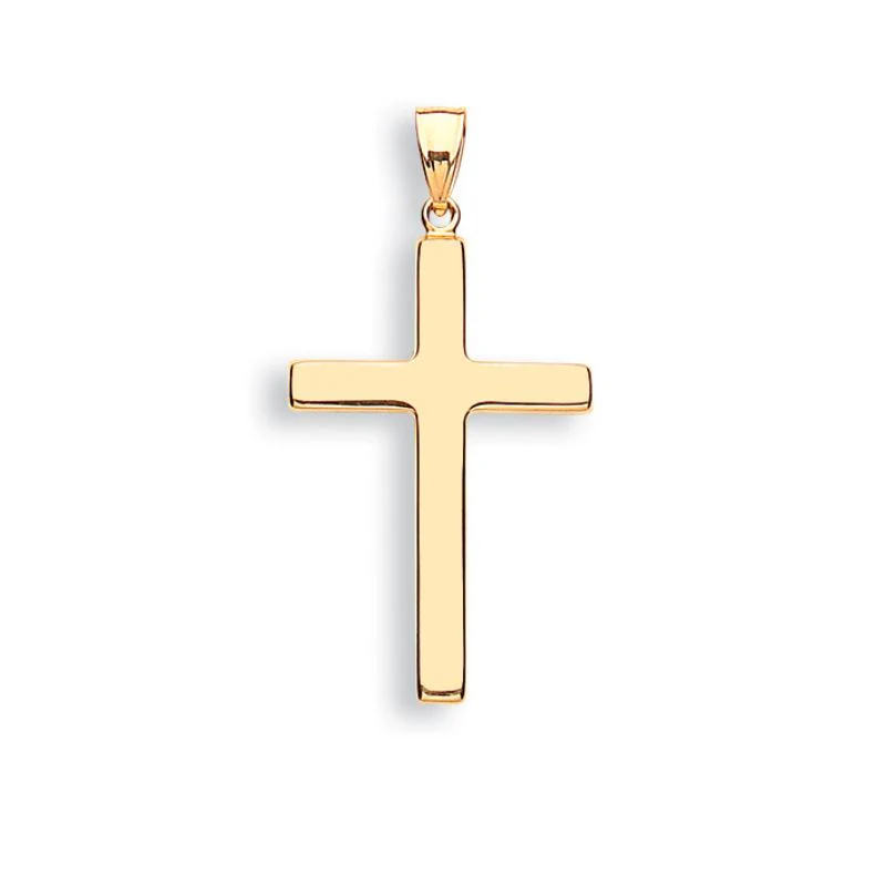 Gold Plain Cross Pendant