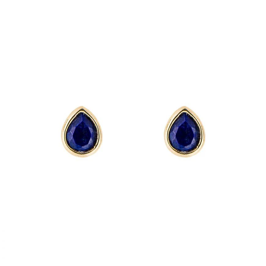 Gold Plated Silver September Birthstone Stud Earrings