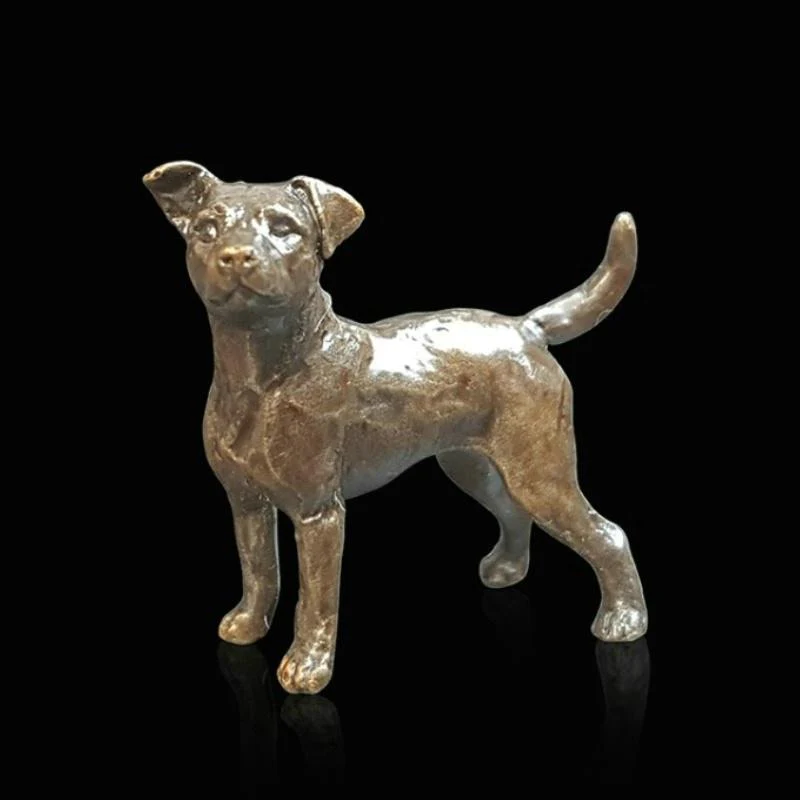 Solid Bronze Jack Russell Sculpture - Image 2