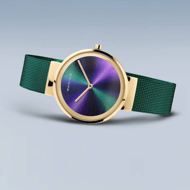 Ladies Watch in Shimmering Green and Gold 19031-828 - Image 2
