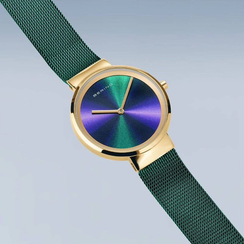 Ladies Watch in Shimmering Green and Gold 19031-828 - Image 4