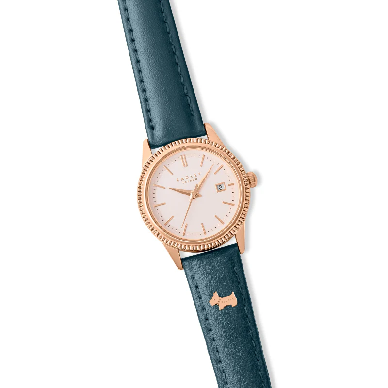 Radley Ladies Watch Lewis Lane Deep Sea Leather Strap - Image 2