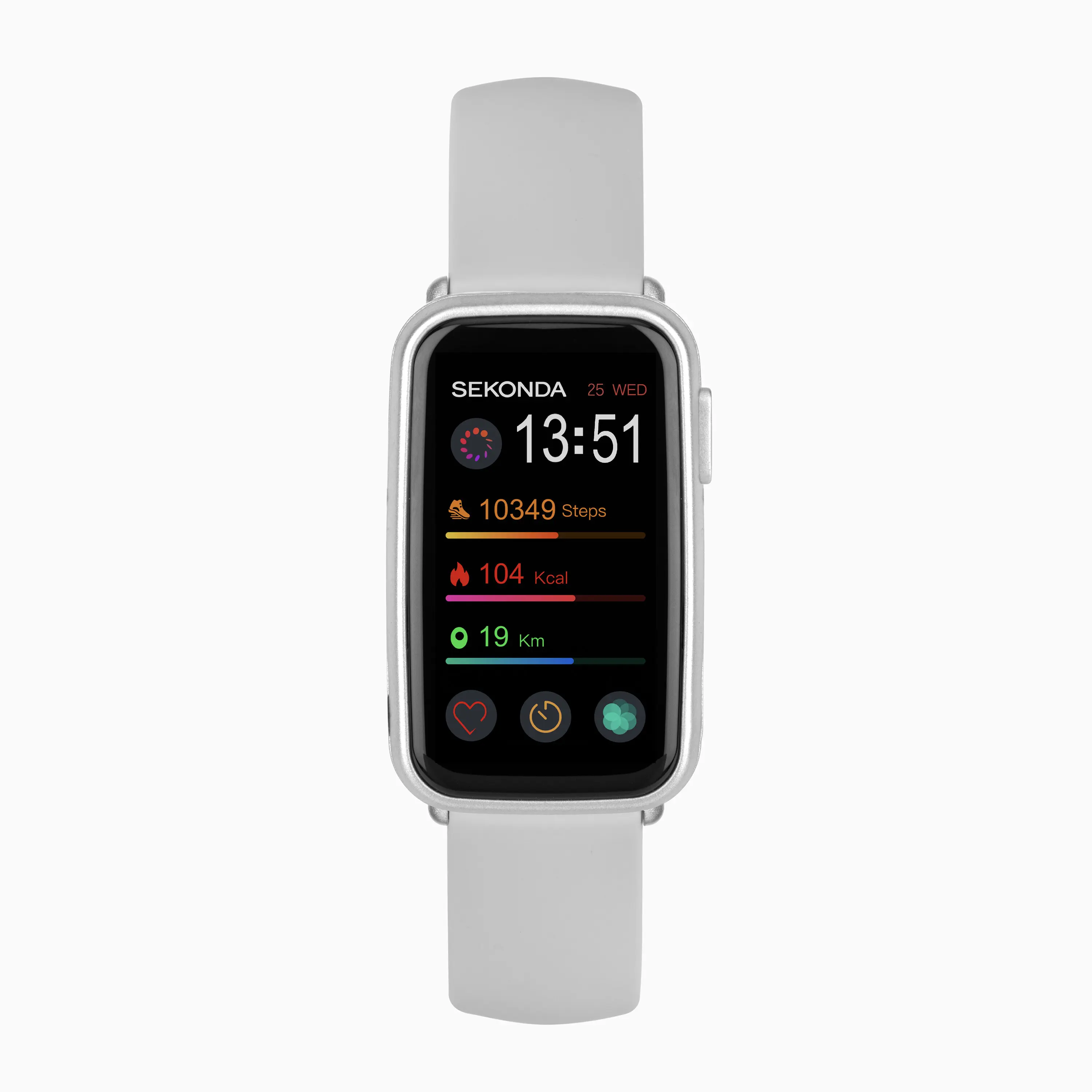 Sekonda Track Smart Smartwatch with Grey Silicone Strap (30169)