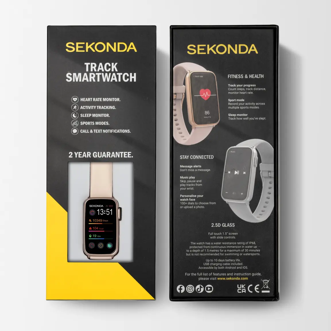 Sekonda Track Smart Smartwatch with Pink Silicone Strap (301670) - Image 6