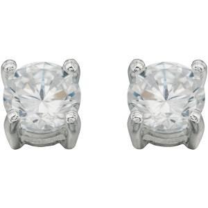 Cubic Zirconia Round Stud Earrings 5mm - Image 2