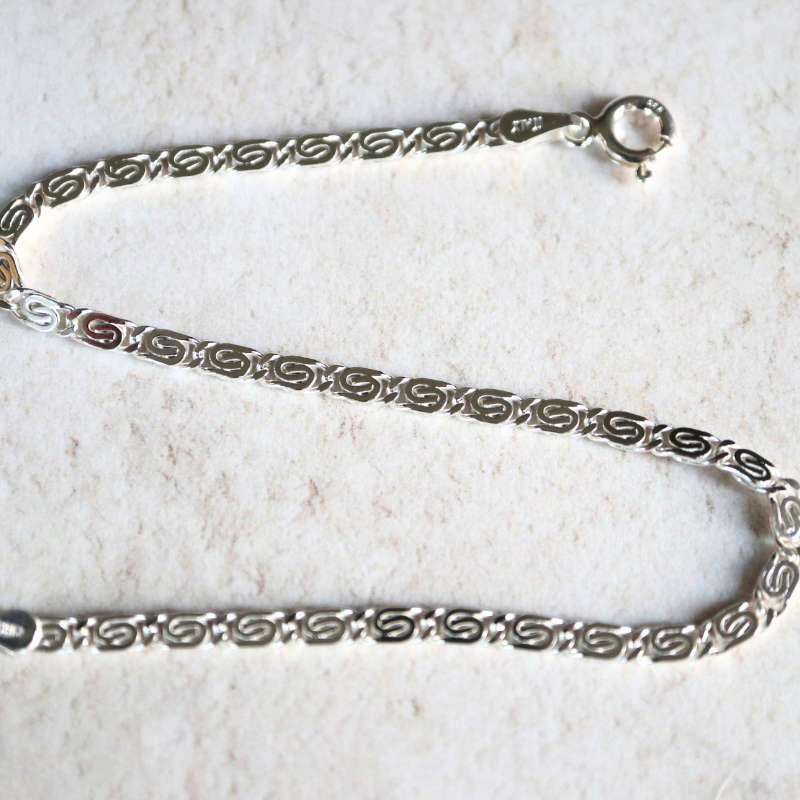 Silver Interlocking "C" Link Bracelet