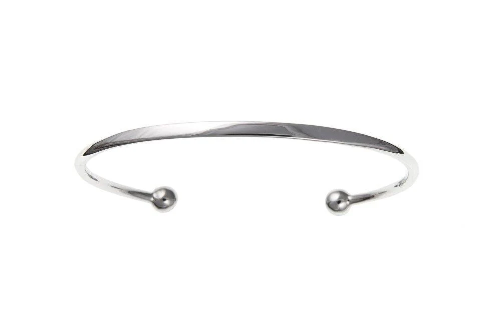 Silver Ladies Torque Bangle