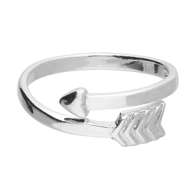 Silver Wrap-Around Toe Ring with Arrow