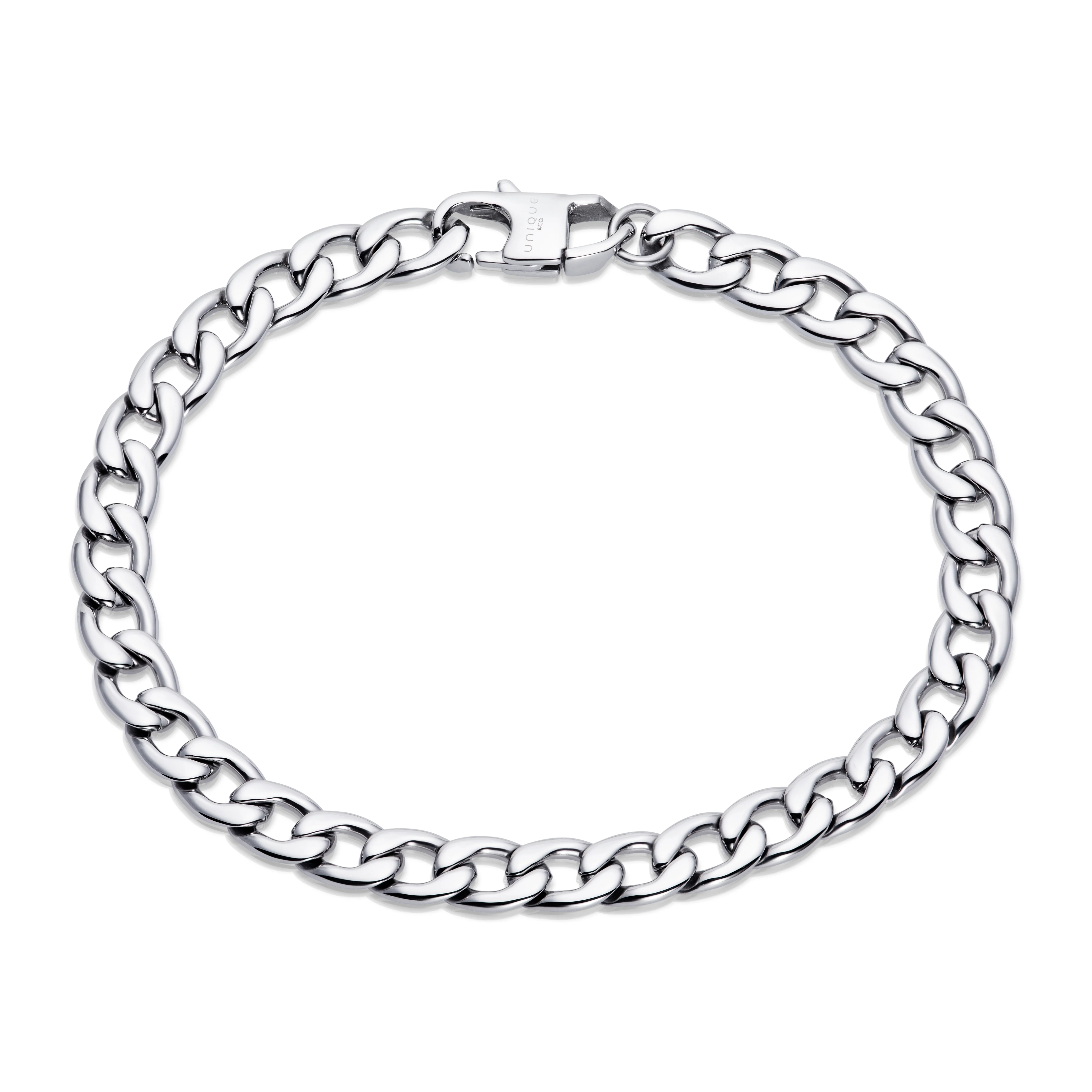 Stainless Steel Curb Bracelet for Men