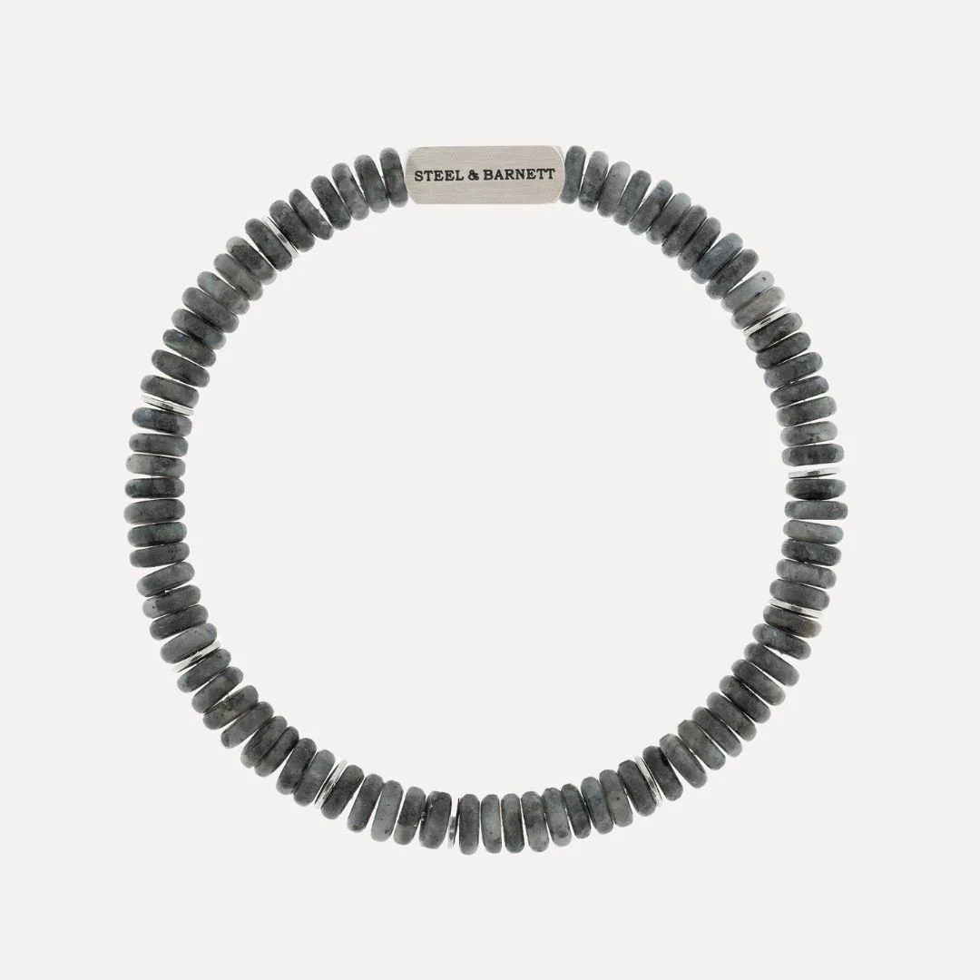 Steel & Barnett Two Tone Bracelet in Matt Spectrolite