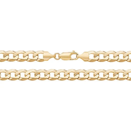 Unisex Gold Curb Chain 20" (50 cm) 5.6 mm Wide